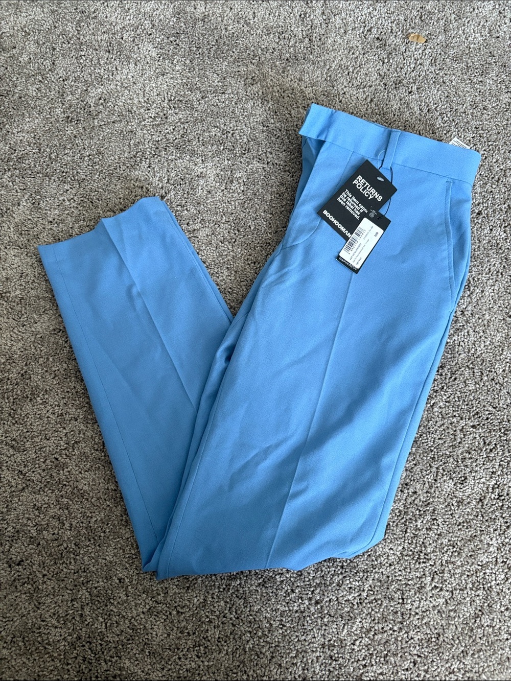 BoohooMAN Light Blue Trousers Slim Fit